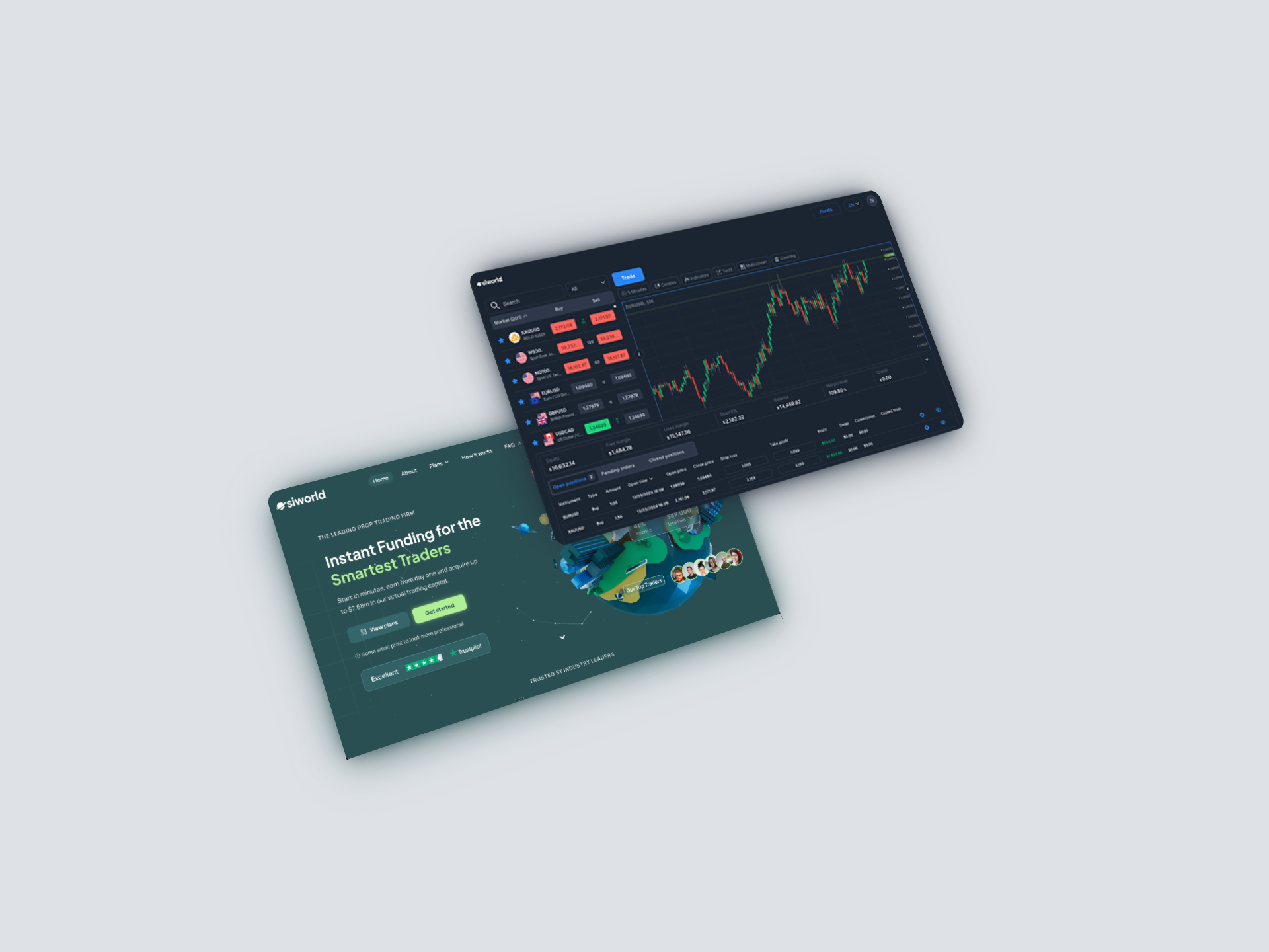 Main dashboard with key metrics